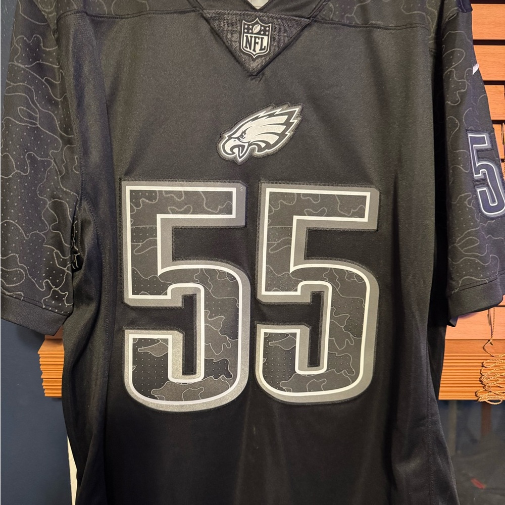 NFL Black Eagles Jersey with Number 55 Brandon Graham